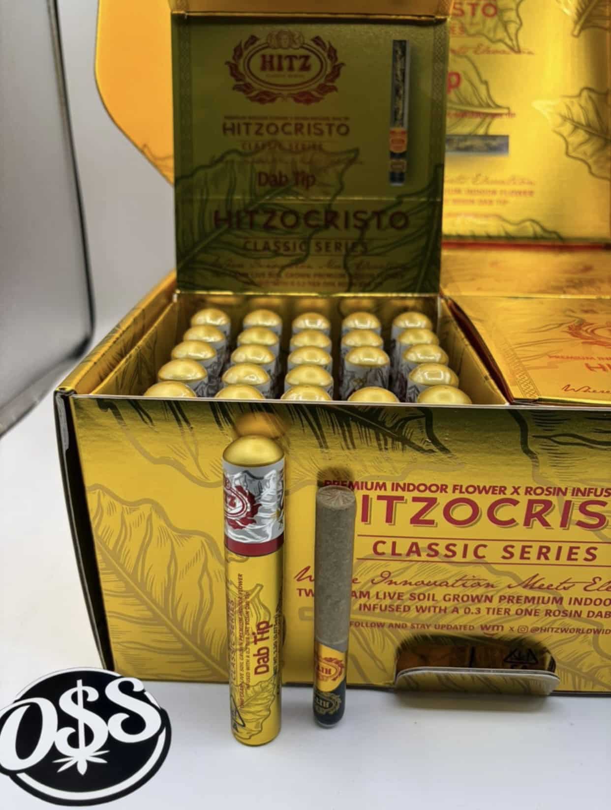 HITZOCRISTO CLASSIC SERIES PRE ROLL HITZOCRISTO CLASSIC SERIES PRE ROLL, HITZ PRE ROLL, HITZ CLASSIC SERIES DAB TIP, HITZ ROSIN INFUSED DAB TIP, HITZ ROSIN INFUSED PRE ROLLĀ