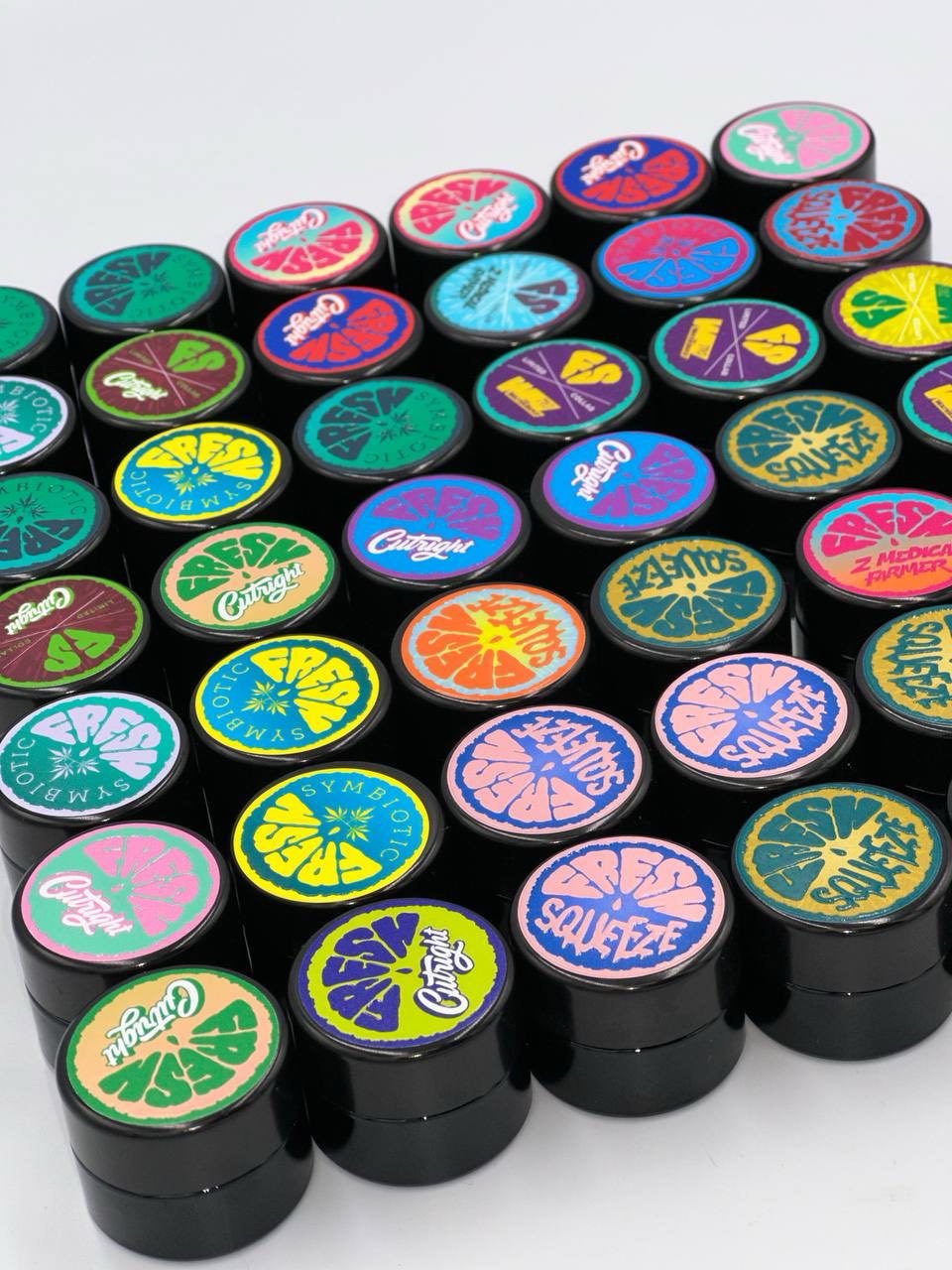 Fresh Squeeze rosin, Fresh Squeeze 70μ–119μ rosin, West Coast Alchemy Fresh Squeeze, Flying O Farms Fresh Squeeze, cold‑cured rosin, 70–119μ rosin, live rosin 2g, solventless rosin BayFarmz, citrus fruit rosin, limonene‑rich rosin,