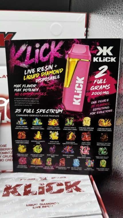 KLICK 2G DISPOSABLE KLICK DISPOSABLE KLICK DISPOSABLE 2G KLICK LIVE RESIN LIQUID DIAMOND DISPOSABLE KLICK DISPOSABLE VAPE 